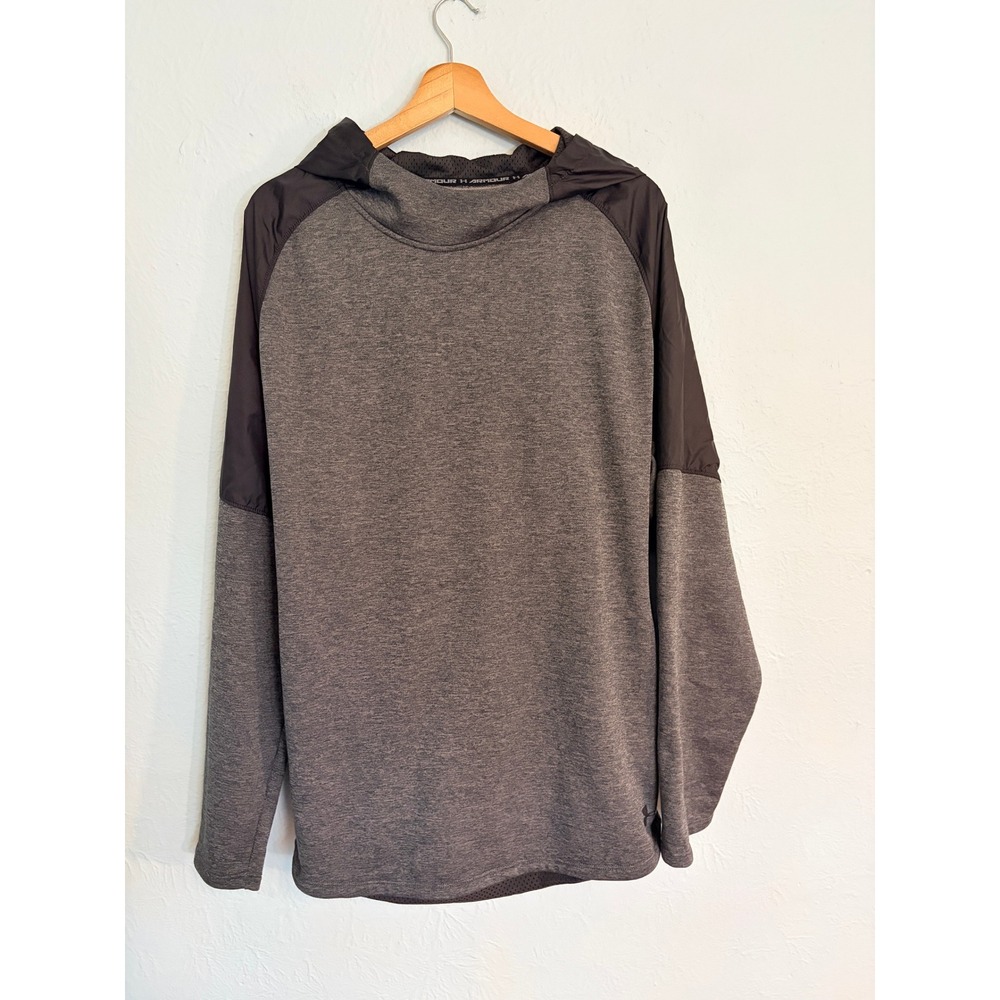 Under Armour Hoodie 2XL Grey ColdGear Raglan Athletic Sporty Gorpcore Outdoors